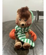 Vintage Annalee Christmas Mouse Mobilite Dolls Green Striped Hat Scarf 1987 - $19.79