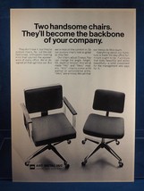Vintage Magazine Ad Print Design Advertising Art Metal Posture Chairs - £26.85 GBP