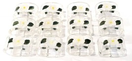 Set of 12 Vintage Lucite Acrylic Hand Painted Napkin Rings - £15.65 GBP