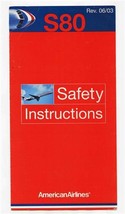American Airlines S80 Safety Card 06/03 - £14.27 GBP