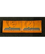 CANADA Stamp #1182, $2, Architecture McAdam Railway Station Used Pair - $61.51 MXN