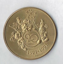 Vintage 1991 Walt Disney World 20th Commemorative Coin Rare park Souvenir - £34.80 GBP