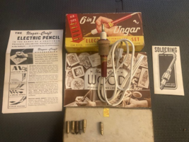 UNGAR 6 in 1 ELECTRIC PENCIL &amp; SOLDERING SET complete with manual Origin... - $12.50