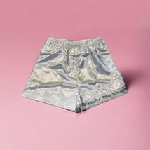 Women&#39;s Bride Boxers Large Pajama Shorts w/Garter White Rayon By Relevan... - £11.63 GBP