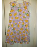 Wonder Nation Girls Play Dress Size X-Large (14-16) Purple W Dots &amp; Lemo... - $221.23 MXN