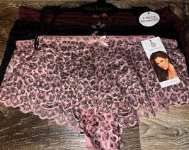 Daisy Fuentes ~ Women&#39;s Boyshort Underwear Panties 3-Pair Nylon All Lace (C), L - £13.86 GBP