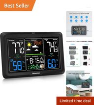 7.5" Wireless Indoor Outdoor Weather Station with Atomic Clock &amp; Humidit... - $108.85