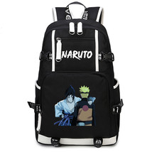 Naruto Theme Fighting Anime Series Backpack Schoolbag Daypack Naruto Sasuke - £32.79 GBP