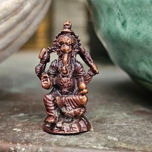 Ganesh Sitting Mini Statue Hindu Dashboard Statues Murti Gods Icon Gift ... - $13.00