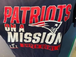 T-shirt Football Men&#39;s L New England Patriots NFL Nike Super Bowl LI On Mission - £10.94 GBP