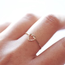 14K gold filled Heart-shape Ring Boho Knuckle Ring Gold Jewelry Anillos ... - £26.76 GBP