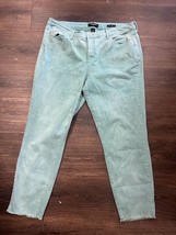 Nine West Gramercy Skinny Ankle Jeans Blue Green Womens Size 16 - £9.48 GBP