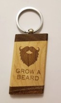 SIKH Punjabi WOODEN Grow A Beard Singh Kaur Khalsa Key Chain Key Ring Gift - £5.86 GBP