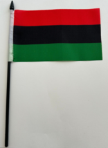 Afro American Desk Flag 4&quot; x 6&quot; Inches - £4.94 GBP