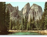 Cathedral Rocks Yosemite National Park CA California UNP Chrome Postcard... - $2.92