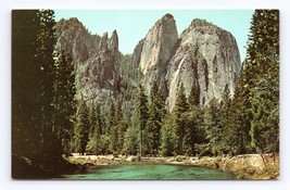 Cathedral Rocks Yosemite National Park CA California UNP Chrome Postcard E16 - £2.28 GBP