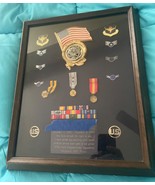 Wall Mount 16”X 13”X 2.5”Military Medals Ribbons Badges Display Case Sha... - $88.11