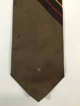 Vintage Pierre Cardin Tie - Brown Striped Pattern - 3 1/2&quot; Wide - £11.79 GBP