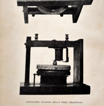 1910 Alexander Graham Bell&#39;s First Telephone Invention History Print F17H - $19.99