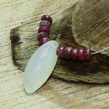 Onyx Smooth Marquise Ruby Beads Briolette Natural Loose Gemstone Making Jewelry - £2.12 GBP