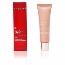 Clarins Pore Perfecting Matifying Foundation, No. 02 Nude Beige, 1 Ounce - £12.41 GBP