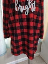 Simply Southern Women&#39;s Large Buffalo Plaid Sherpa Nightgown Merry &amp; Bright red - £15.81 GBP