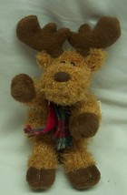 Mary Meyer SOFT BROWN MOOSE W/ SCARF 6&quot; Plush Stuffed Animal TOY 2003 - £11.67 GBP