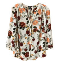 NYDJ Women&#39;s 3/4 Sleeve Pintuck Blouse Santa Rosa Size Medium - £55.92 GBP