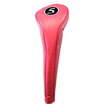 New Pink Zipper #5 Wood Leatherette Neoprene Golf Club head cover Snug F... - $8.81