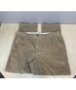 LL Bean Corduroy Pants Mens Size 40x30 Tan Straight Leg Classic Fit 502835 - £18.47 GBP