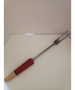 A &amp; J Stainless 2 Prong Fork Utensil USA Red &amp; Beige Bakelite Handle  - $27.41 CAD