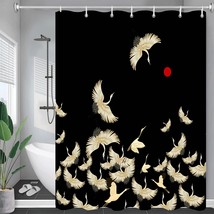 Chinese Style Flower and Birds Tree Shower Curtain Waterproof Bathroom Curtain - £18.65 GBP+