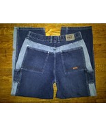 Varcity VC Hip Hop Urban Baggy Dark Navy Blue Carpenter Denim Jeans Pant... - £8.00 GBP