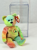 Rare Ty Beanie Baby: Peace Bear 1996 - Multicolor with Ear Tag - SHIPS F... - $495.00