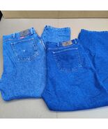 2 Pair Wrangler Men's Blue Jeans 42x30 Broke-In Comfort Fit Classic Deni... - $16.98