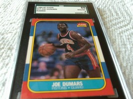 1986 / 87 Joe Dumars Rookie Fleer #27 Sgc 88 Nm / Mint 8 !! - £157.28 GBP