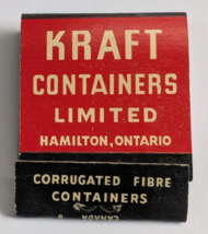 KRAFT SHIPPING CONTAINERS LIMITED HAMILTON ONTARIO CANADA ADVERTISING MA... - $16.43 CAD