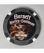 Harley Davidson Poker Chip - El Paso TX - Snake - Black &amp; Gray - £3.88 GBP