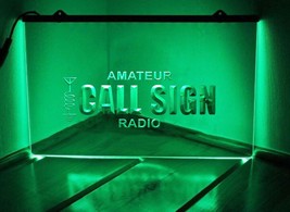 Amateur Call Sign Radio Illuminated LED Neon Sign Home Decor, Room Craft... - $25.99+
