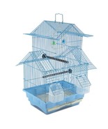 Blue 18-inch Medium Parakeet Wire Bird Cage For Budgie Parakeets Finches... - £27.75 GBP