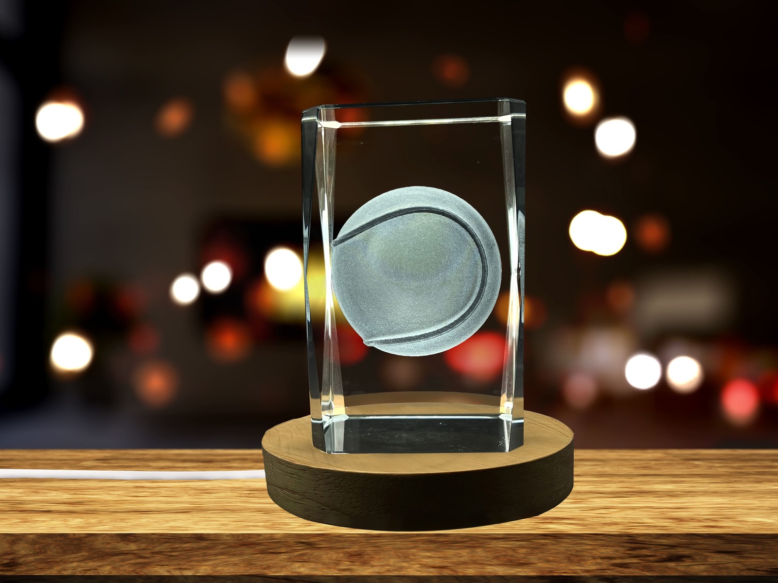 LED Base included |  Hurling-Art | 3d-Engraved-Crystal-Keepsake | Gift/Decor