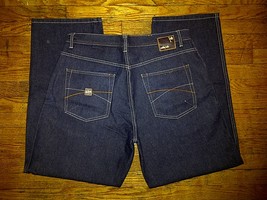 Pelle Marc Buchanan Hip Hop Urban Baggy Dark Navy Blue Denim Jeans Pants 36/34 - £35.40 GBP