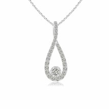 ANGARA Diamond Infinity Loop Pendant Necklace in 14K Gold (Grade-KI3, 0.26 Ctw) - £745.63 GBP