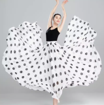 Polka Dot Print Chiffon Skirt Summer Chiffon Skirt Custom Plus Size Beach Skirt image 9