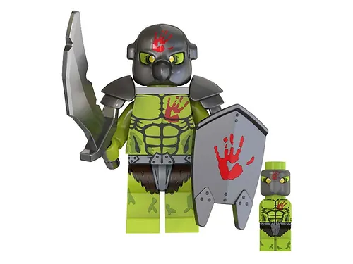 PAPBRIKS Uruk-Hai Orc Green Pig Warrior LOTR Lord of the Rings Hobbit Mi... - $9.27 CAD