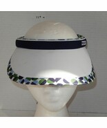 Izod Golf Visor Hat Cap White Blue Green dots - $469.46 MXN