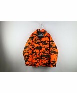 Vtg 90s Streetwear Mens XL Quilted Camouflage Hunting Jacket Blaze Orang... - $138.72 CAD