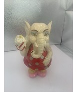 CHARLES FAZZINO 1983 Circus Elephant Small World Piggy Bank - $9.41