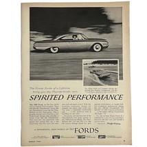 Vtg 1960 Ford Starliner 2 Door Hardtop 352 Super V8 Magazine Print Ad 8&quot; x 11&quot; - £6.05 GBP