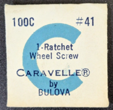 Genuine Bulova Caravelle 100C - Ratchet Wheel Screw - # 41 - NOS Watch Part - $9.89